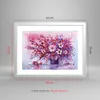 Gerahmtes Poster - Weißer Rahmen - Pastos Blumen Rosa - Produktbild-Vorschau 5