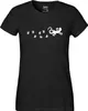Huuraa Damen T-Shirt Gecko Tapsen XXL Black Bio Baumwolle Produktbild-Vorschau 2