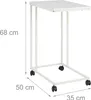 Relaxdays Beistelltisch mit Rollen, HxBxT: 68 x 50 x 35 cm, Produktbild-Vorschau 4