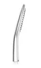 A side view of a chrome and white hand shower head against a white background. Produktbild-Vorschau