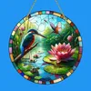 GKA XL Sonnenfänger Eisvogel mit Seerose 20 cm Buntglas Produktbild-Vorschau 1