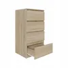 Kommode Schrank AVEN 50cm, Sonoma-Eiche,  4 Schubladen, Produktbild-Vorschau 3