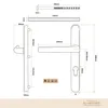 Premium Drückergarnitur Saturn DHS 92mm - Oval  - Griff-Griff Produktbild-Vorschau