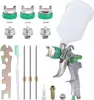HVLP Lackierpistole mit 3 Edelstahldüsen 1,4mm 1,7mm 2,0mm Produktbild-Vorschau 1