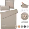 Blumtal Bettwäsche 155x220cm  Beige– 100% Baumwolle – 1 Produktbild-Vorschau 5