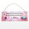 Nimm dir Zeit zu nähen Metallschild L in 10,5x28cm Produktbild-Vorschau 2