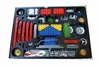 A kit of construction toy parts laid out in a black tray. Produktbild-Vorschau