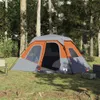 vidaXL Familienzelt 6 Personen Grau Orange Quick Release Produktbild-Vorschau 2