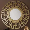 FineBuy Wandspiegel Art déco 60 cm Metall Hängespiegel Gold Produktbild-Vorschau 1