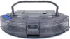 A close-up, top-down view of a robot vacuum cleaner's water tank and dustbin attachment. Produktbild-Vorschau