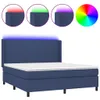 vidaXL Boxspringbett mit Matratze & LED Blau 180x200 cm Produktbild-Vorschau 12