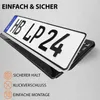 2 Stück Kennzeichenhalter Schwarz Hochglanz Produktbild-Vorschau 4