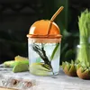 Trinkbecher mit Deckel und Strohhalm-Ripple Glas Eiskaffee Produktbild-Vorschau 3