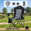 BigDean 2x Luxus Campingstuhl Faltbar 160 kg Hochlehner Produktbild-Vorschau 5