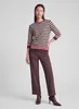 RABE Damen Pullover, Gr. 50, Braun, Ringeloptik, 3/4-Ärmel, Produktbild-Vorschau 10