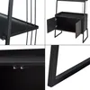 Collage of close-up shots of a black ladder shelf with a cabinet. Anteprima dell’immagine prodotto