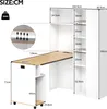 Merax Klappbarer Schreibtisch mit Regal, 2-in-1 Bücherregal Produktbild-Vorschau 5