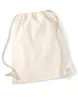A plain, off-white drawstring bag is shown against a white background. Náhled obrázku produktu