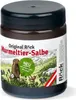A jar of Murmeltier-Salbe (Marmot Ointment) with a scenic mountain landscape illustration on the label. Produktbild-Vorschau
