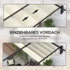 Outsunny Pavillon ca. 3 x 3 m Pergola Winddichte Produktbild-Vorschau 5