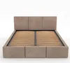 A bed frame with a slatted base, shown against a white background. Produktbild-Vorschau