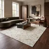 Teppich aus recyceltem Naturleder Mosaik Beige 190x290 Produktbild-Vorschau 2