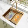 Sinks 50*45*22cm Zlatý kuchyňský dřez s kohoutkem Náhled obrázku produktu 4