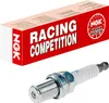 A product shot of a spark plug and its packaging. Voir les images du produit
