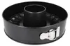 A black bundt cake pan with a fluted interior and a removable side with a silver clasp. Produktbild-Vorschau