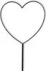 A black metal heart-shaped garden stake on a white background. Produktbild-Vorschau