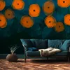 Vlies Fototapete - Watercolour composition - orange Produktbild-Vorschau 2