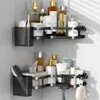 2 Stück Duschablage Ohne Bohren Schwarz Eckregal, Produktbild-Vorschau 4