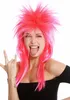 WIG ME UP Perücke Punk Vokuhila 80s Rot Rosa Produktbild-Vorschau 3