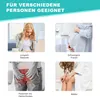 Collage of four images showing different people and situations, with text overlays. Produktbild-Vorschau
