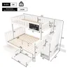 A diagram of a white bunk bed with dimensions and specifications. Produktbild-Vorschau
