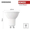 EMOS Faretto LED confezione da 3, MR16 con base GU10, 7W in Anteprima dell’immagine prodotto 2