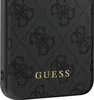 A close-up view of a phone case with a repeating Guess logo pattern and the Guess brand name. Produktbild-Vorschau