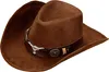 Cowboyhut Dallas Velours braun mit Büffelkopf Produktbild-Vorschau 3