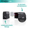 2x Oktaplex Bewegungsmelder Außen IP44 Infrarotsensor 180° Produktbild-Vorschau 2