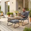 Gartenmöbel-Set 'Malmö' 2-tlg. Sessel mit Fußhocker Produktbild-Vorschau 2