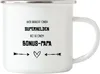 Wer Braucht Superhelden Emaille Tasse Bester Bonus-Papa Der Produktbild-Vorschau 1
