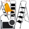 A woman in a yellow skirt is standing on a step ladder, with other step ladders shown in the background. Náhled obrázku produktu