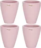 Set4 4 Keramik Blumentöpfe Rhodos für Orchideen rosa H 17 Produktbild-Vorschau 1