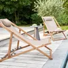 Set aus 2 Liegestühlen aus Eukalyptusholz taupe - Oviala Produktbild-Vorschau 1