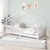 Hausbett LISAN aus massiver Kiefer in weiß, schönes Produktbild-Vorschau 3