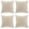 Kissenbezüge, 4er Set Kordsamt Kissenbezug Beige 40x40cm, Produktbild-Vorschau 1