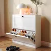 VOWNER Schuhschrank mit 2 Klappen, Schuhregal Schmal, 80 x Produktbild-Vorschau 1