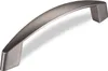 A single brushed nickel cabinet handle is shown against a white background. Produktbild-Vorschau