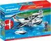 A Playmobil police seaplane toy set packaging, showing the toy in action on water with a police officer figure. Produktbild-Vorschau