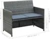 The Living Store 2-Sitzer-Gartensofa mit Polstern Grau Poly Produktbild-Vorschau 5